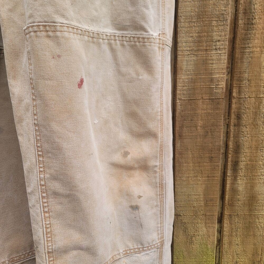 Carhartt Bib Overalls Light Tan/Cream Mens Size 38 X 34 - Picture 5 of 13
